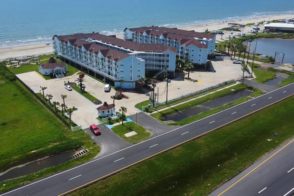 Seascape complex on the Galveston beachfront where Condo 2208 is located